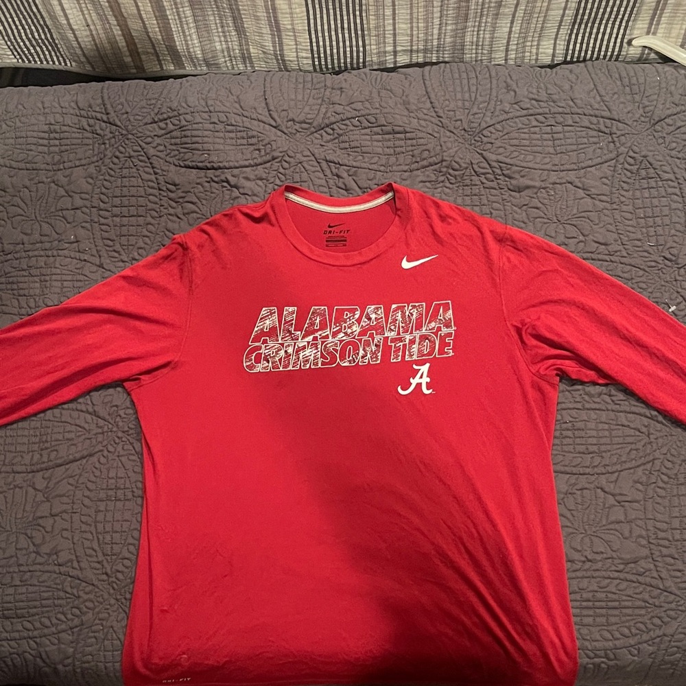 Nike Red Alabama Crimson Tide Dri-fit Long Sleeve Shirt 2XL